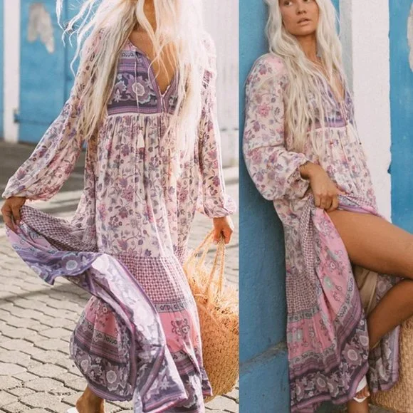 New Boho Gypsy Floral Maxi Portobello Road Dress - Picture 1 of 8